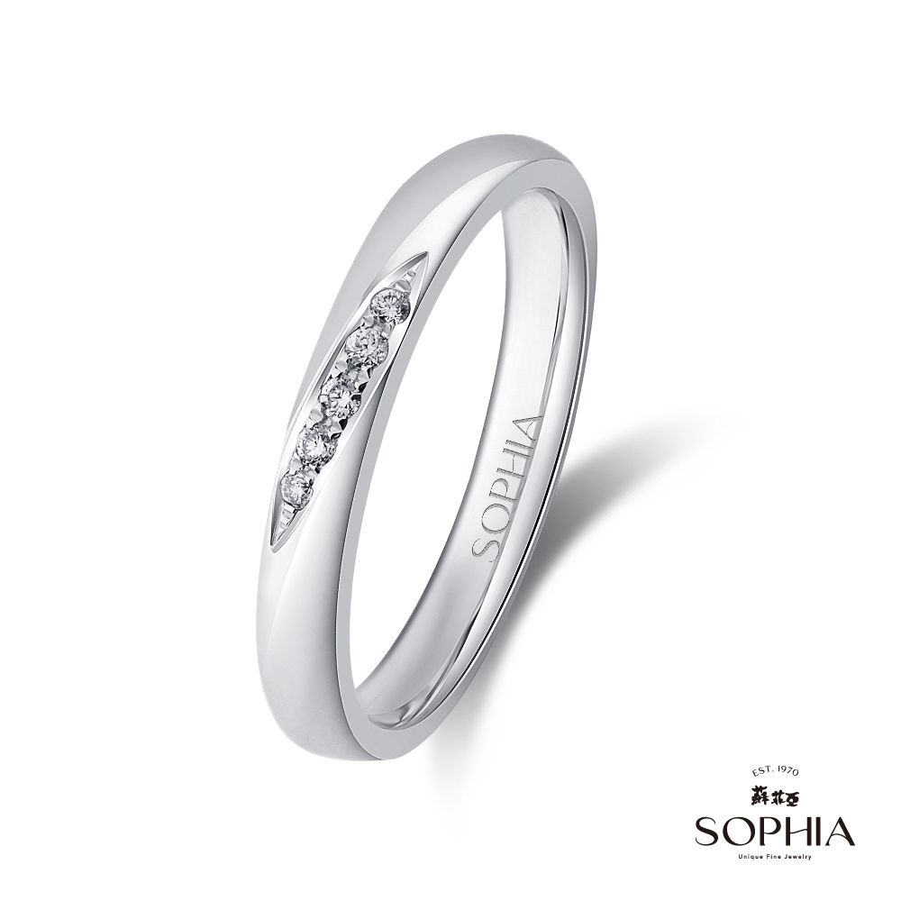 SOPHIA 蘇菲亞  珠寶 - 月桂之戀 950鉑金 結婚對戒-女戒