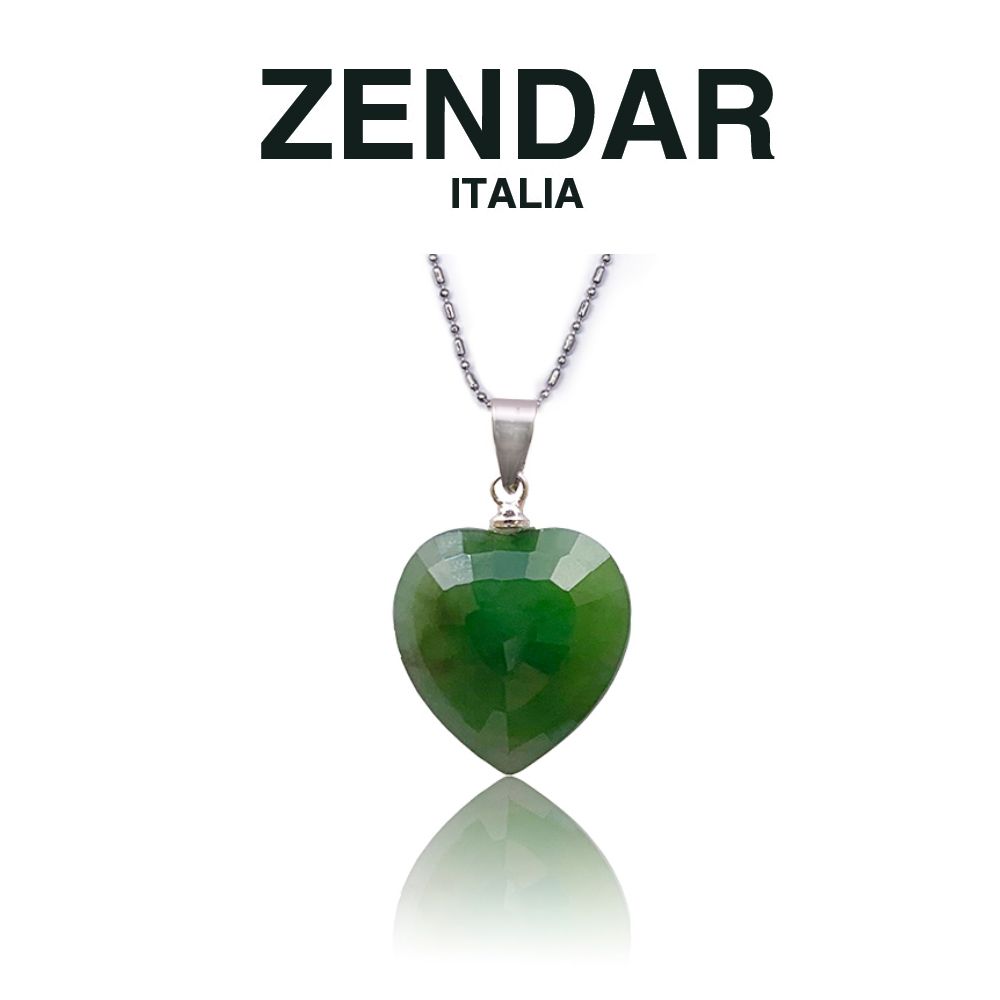 ZENDAR 年度碧玉設計師款Pure Love愛心墜項鍊17mm(Z6008