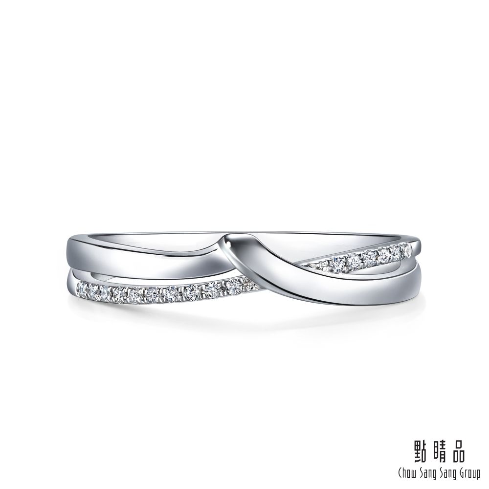 Chow Sang Sang Group 點睛品  PROMESSA PT950鉑金 小皇冠系列 鑽石戒指(女戒)