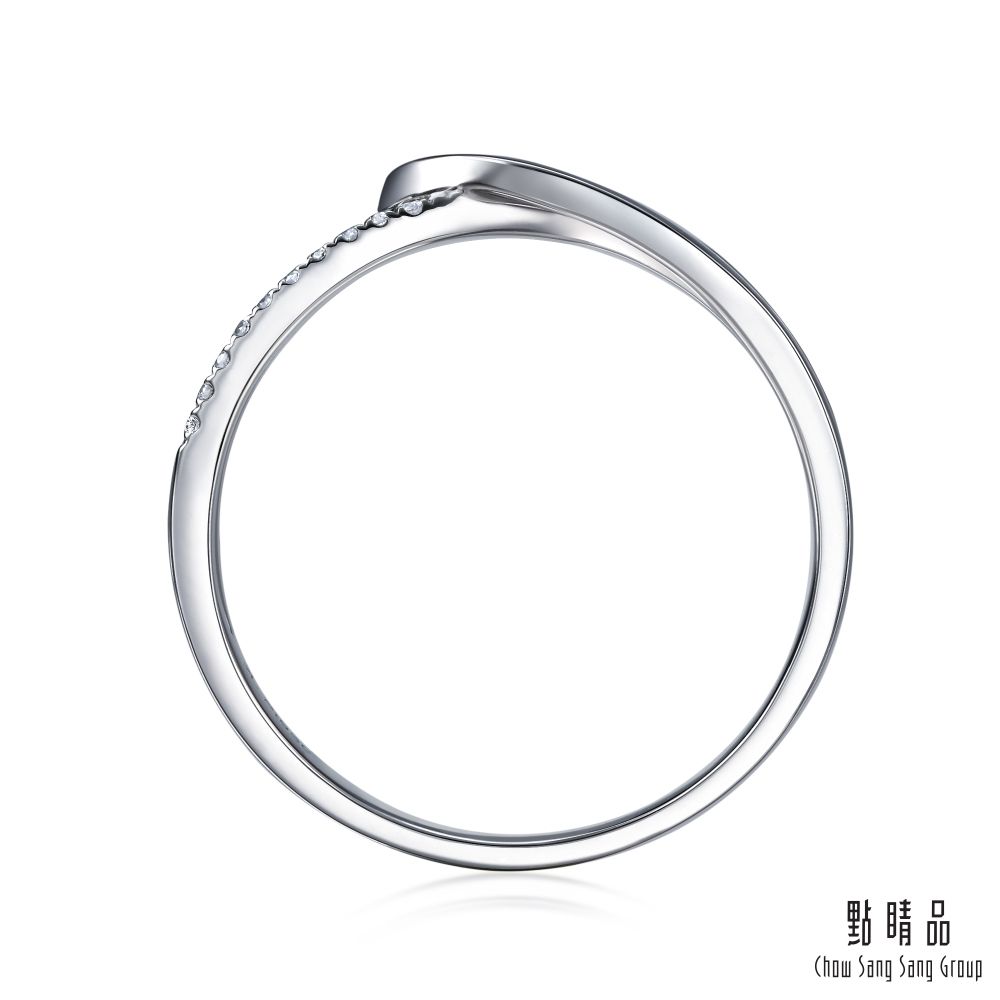 Chow Sang Sang Group 點睛品  PROMESSA PT950鉑金 小皇冠系列 鑽石戒指(女戒)