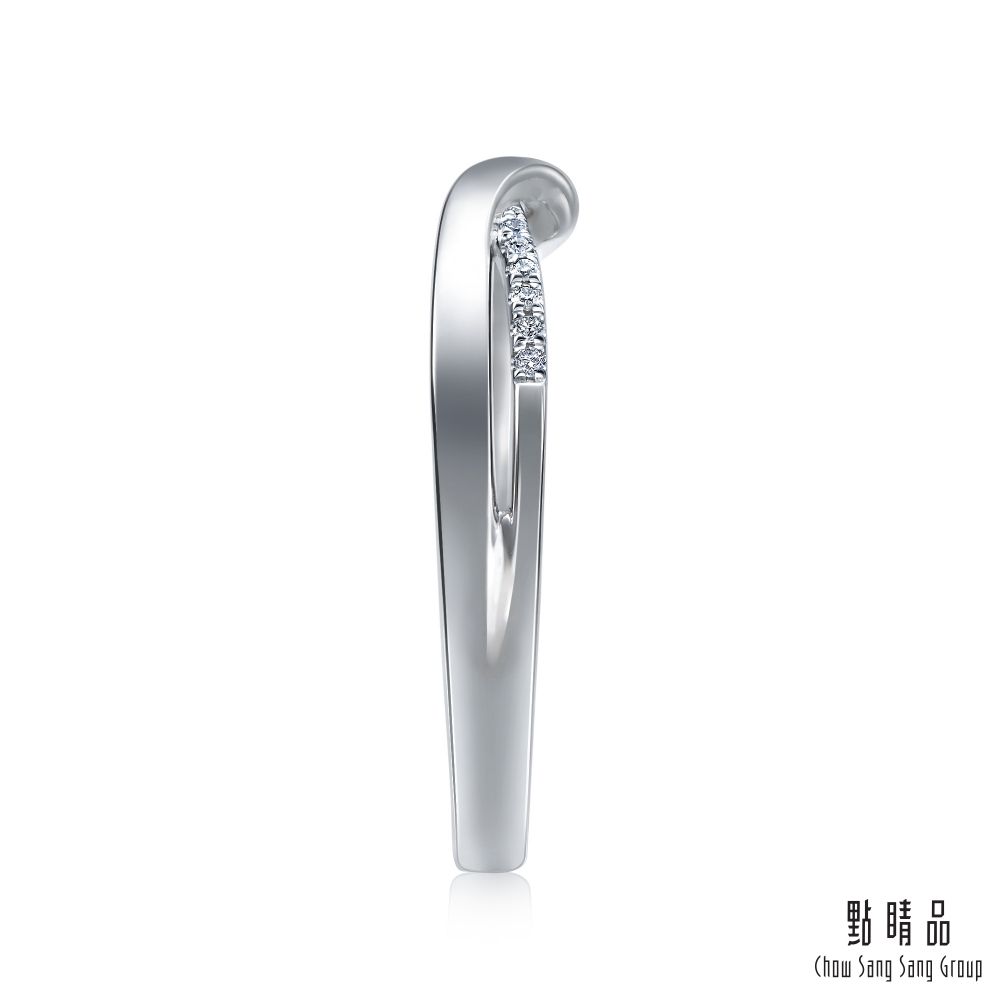 Chow Sang Sang Group 點睛品  PROMESSA PT950鉑金 小皇冠系列 鑽石戒指(女戒)