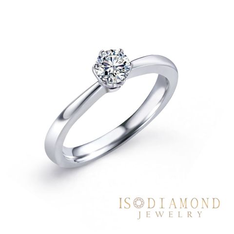 IS DIAMOND IGI 30分鑽石戒指 最白Dcolor VS高規格淨度(培育鑽石)-簡約六爪款