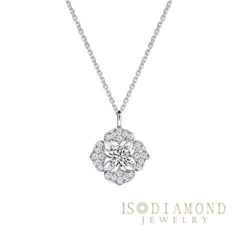 IS DIAMOND IGI 50分 培育鑽石項鍊 最白Dcolor VS高規格淨度(培育鑽石)-古典花款