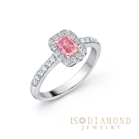IS DIAMOND 50分鑽石戒指 VVS高規格淨度 粉鑽 方形(培育鑽石)-求婚戒 聖誕節 情人節 母親節 禮物