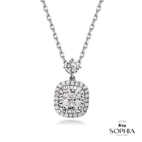 SOPHIA 蘇菲亞珠寶 - 枕型車工 50分 F/VS2 18K金 鑽石項墜