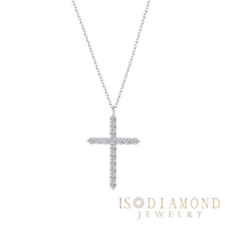 IS DIAMOND 滿鑽鑽石項鍊 十字架 (培育鑽石)