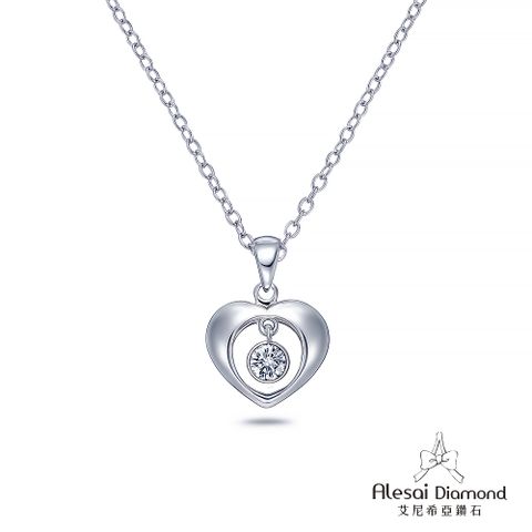 Alesai 艾尼希亞鑽石 10分 D/VVS1 愛心鑽石項鍊 培育鑽石