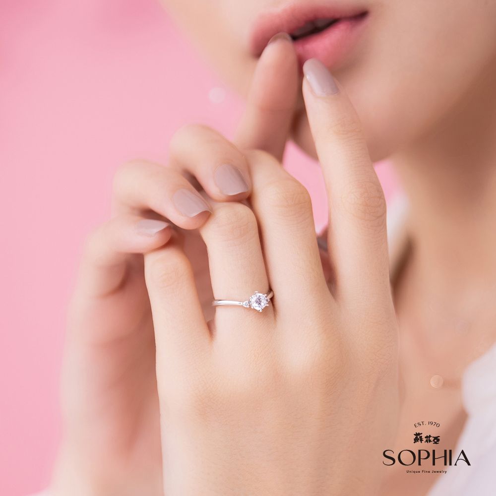 SOPHIA 蘇菲亞 相伴 30分 GIA F/SI2 18K金 鑽石戒指