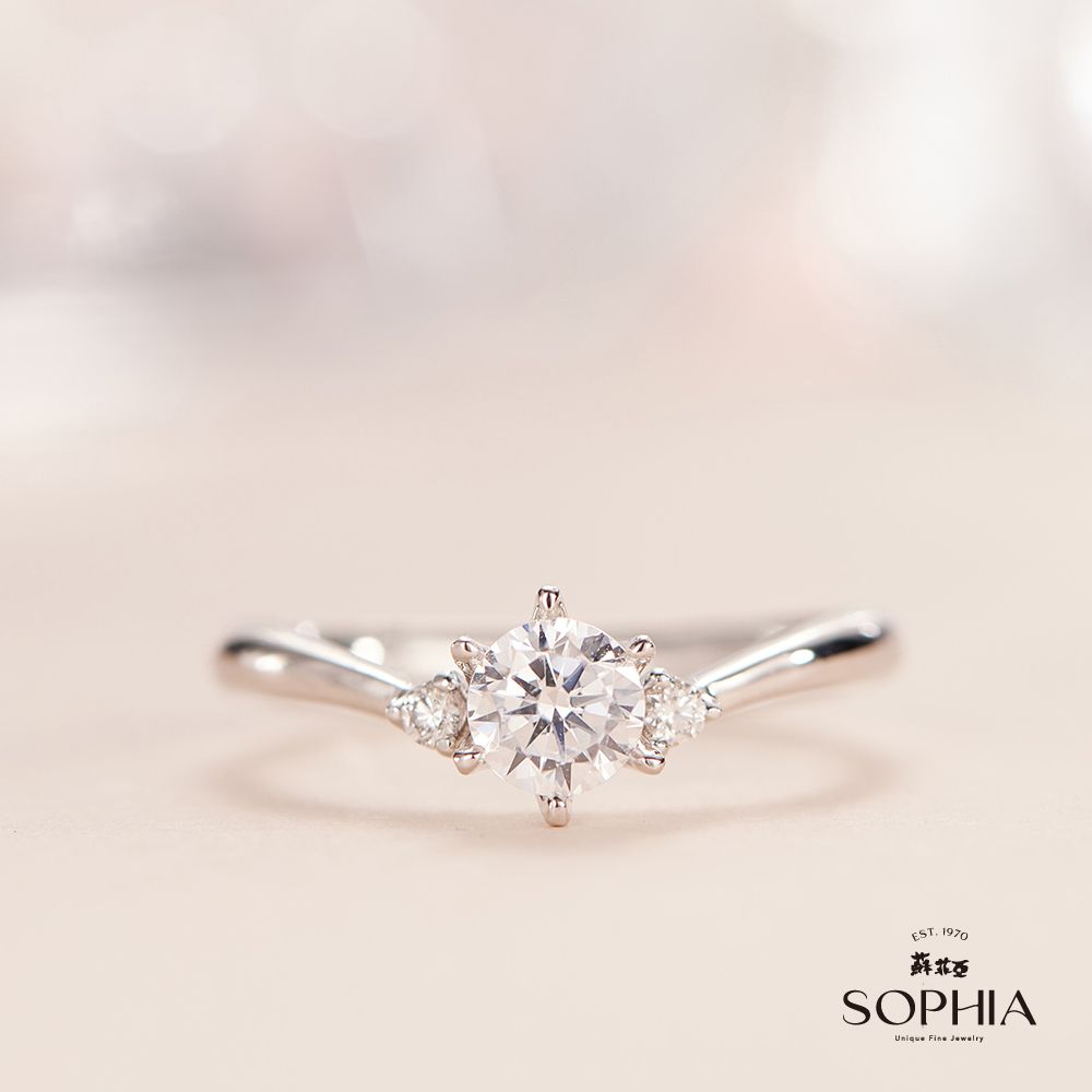 SOPHIA 蘇菲亞 相伴 30分 GIA F/SI2 18K金 鑽石戒指
