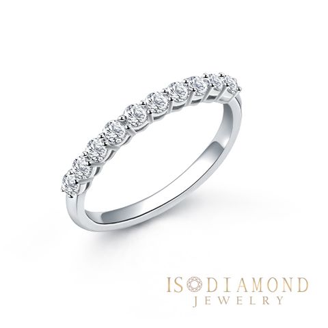 IS DIAMOND 滿鑽鑽石戒指 線戒 一字基本款(培育鑽石)