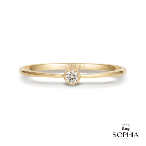 SOPHIA 蘇菲亞珠寶 - 潔莉亞14黃K金 鑽石戒指