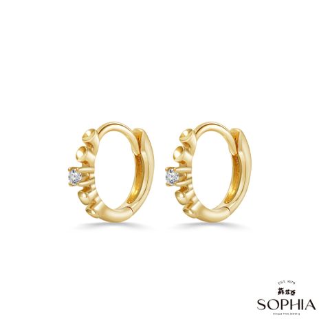 SOPHIA 蘇菲亞珠寶 - 瑪琳 14黃K金 鑽石耳環