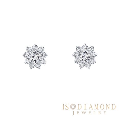 IS DIAMOND IGI 30分鑽石耳環 滿鑽浪漫 最白Dcolor VS高規格淨度(培育鑽石)