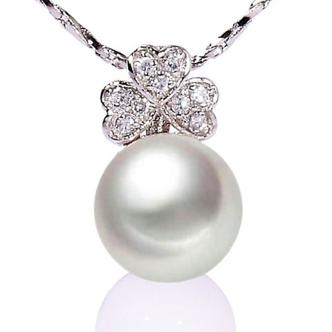 【小樂珠寶】3A南洋深海貝珍珠項鍊10mm人氣電視專訪