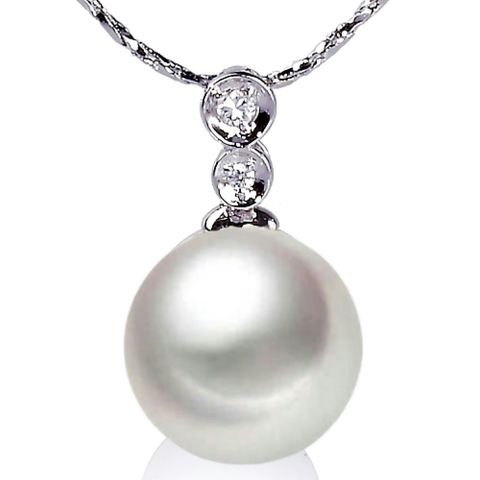 【小樂珠寶】南洋深海貝珍珠項鍊16mm無限極大顆粒白色