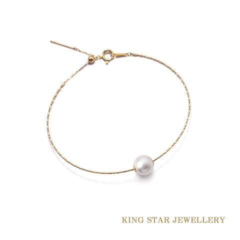 King Star 日本進口 18K金 AKOYA珍珠手環 8-8.5mm