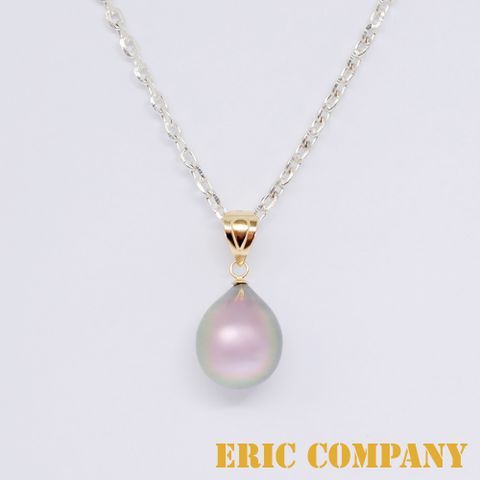 EM【eileen me】9.6mm Akoya 黑蝶真珠 水滴形 天然珍珠 18K金 墜飾 吊墜