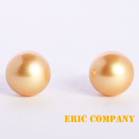 EM【eileen me】日本天然白蝶G厶-ン ピアス 金色耳環 K金耳針 約9mm