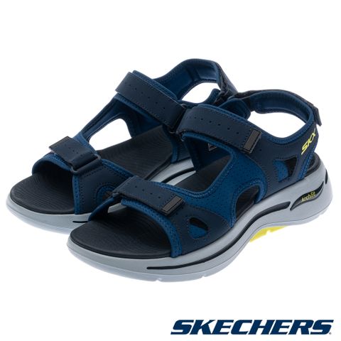 SKECHERS 男鞋 健走系列涼拖鞋 GO WALK ARCH FIT SANDAL - 229064NVLM