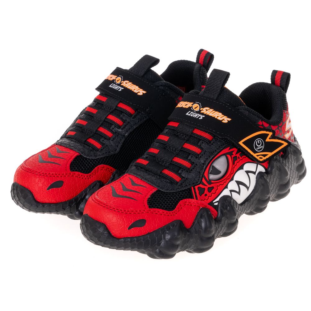 SKECHERS 童鞋 男童系列燈鞋 SKECH-O-SAURUS LIGHTS - 400119LRDBK