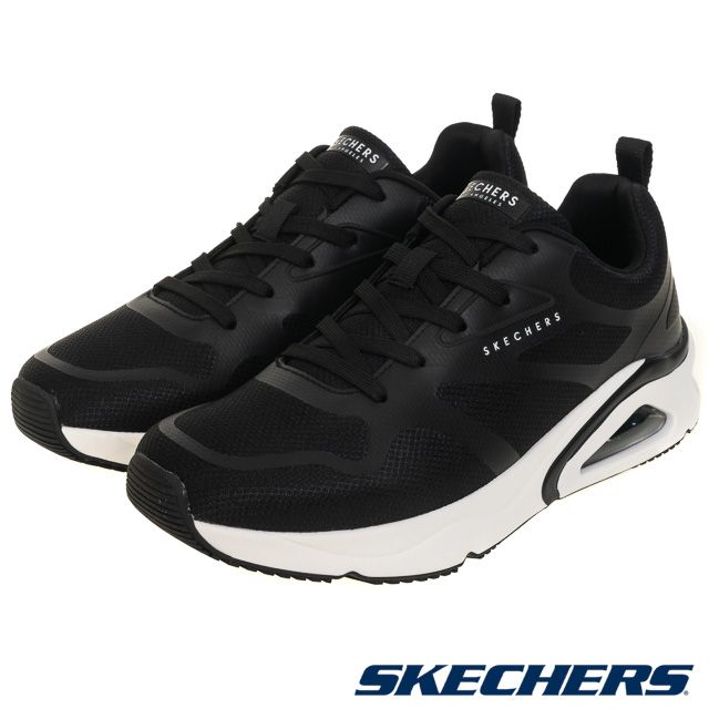 SKECHERS  男鞋 休閒鞋 休閒系列 TRES-AIR UNO - 183070BLK