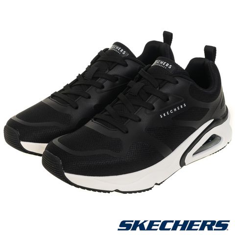 SKECHERS 斯凱奇 男鞋 休閒鞋 休閒系列 TRES-AIR UNO - 183070BLK