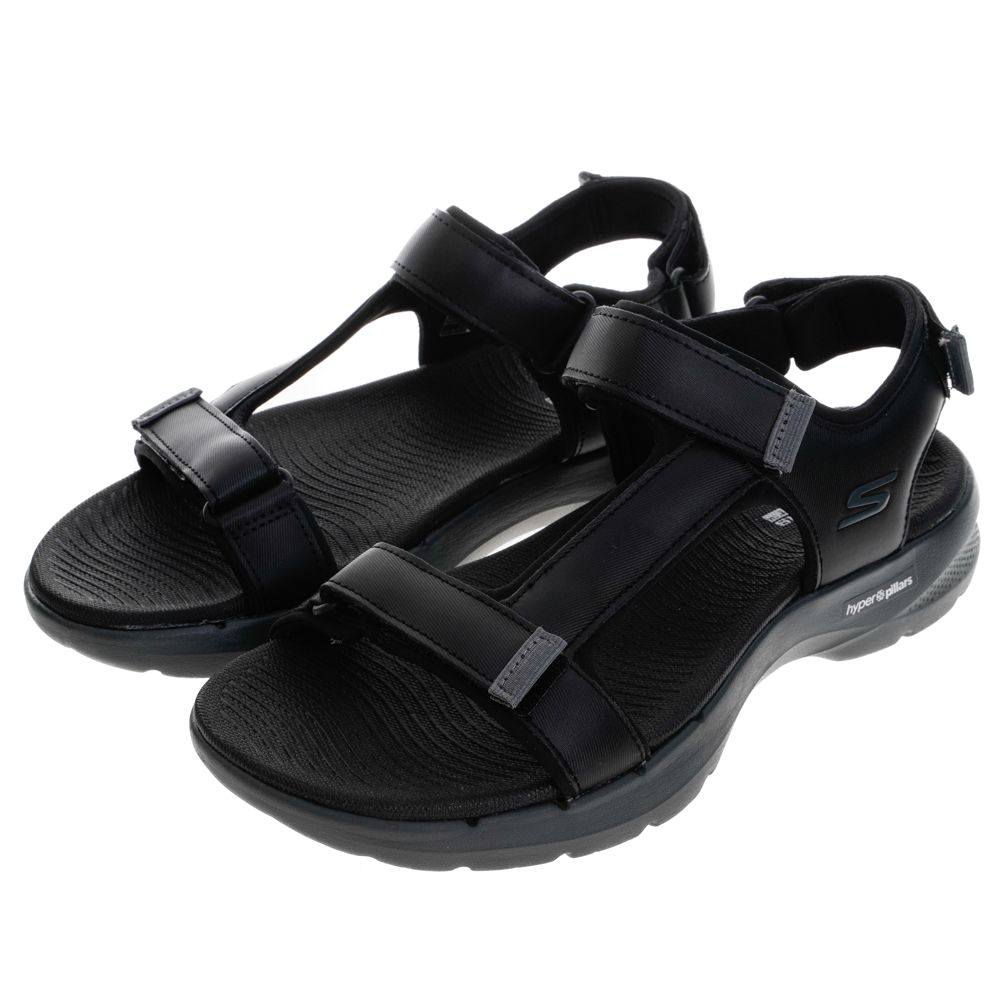 SKECHERS  男鞋 健走系列涼拖鞋 GO WALK 6 SANDAL - 229126BKGY