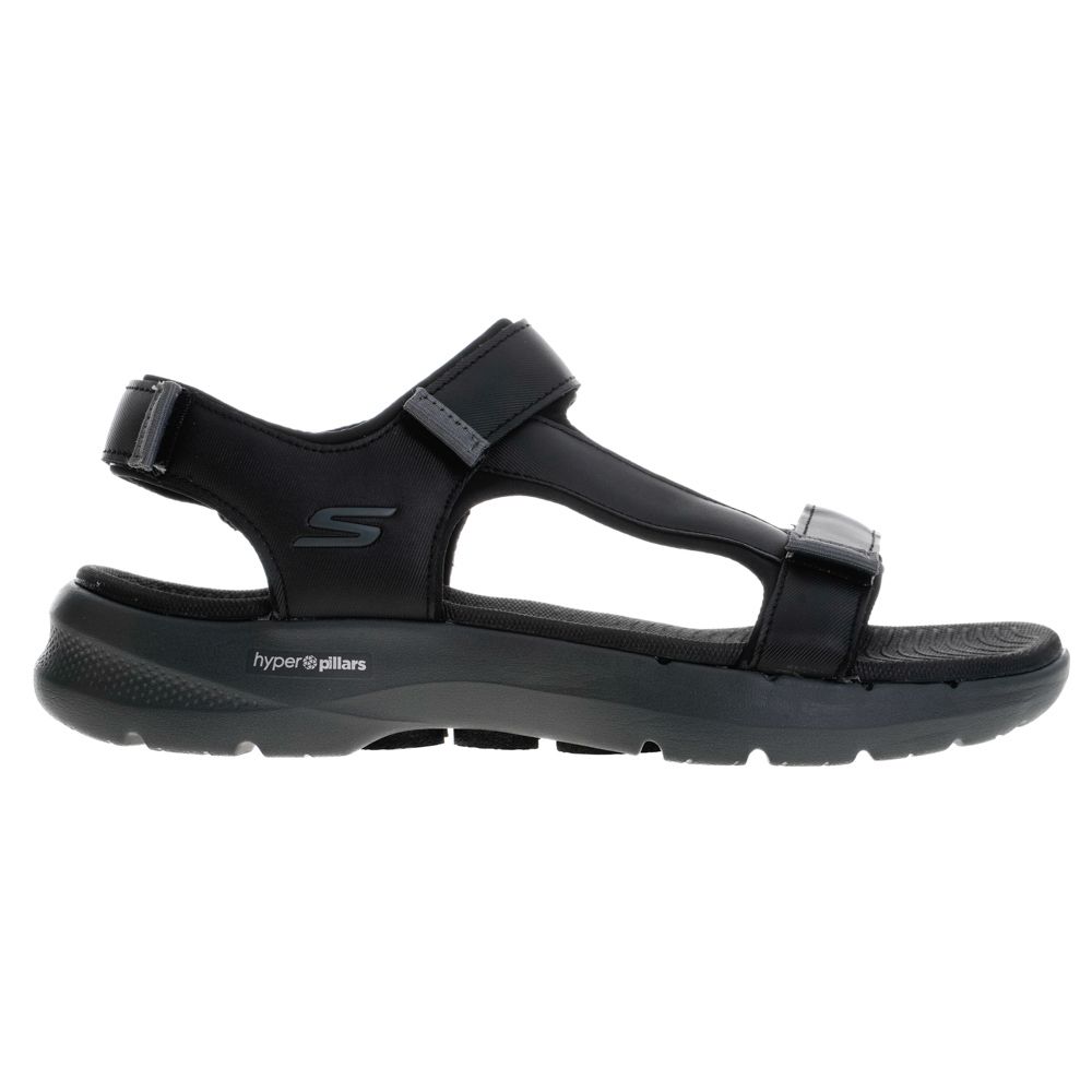 SKECHERS  男鞋 健走系列涼拖鞋 GO WALK 6 SANDAL - 229126BKGY