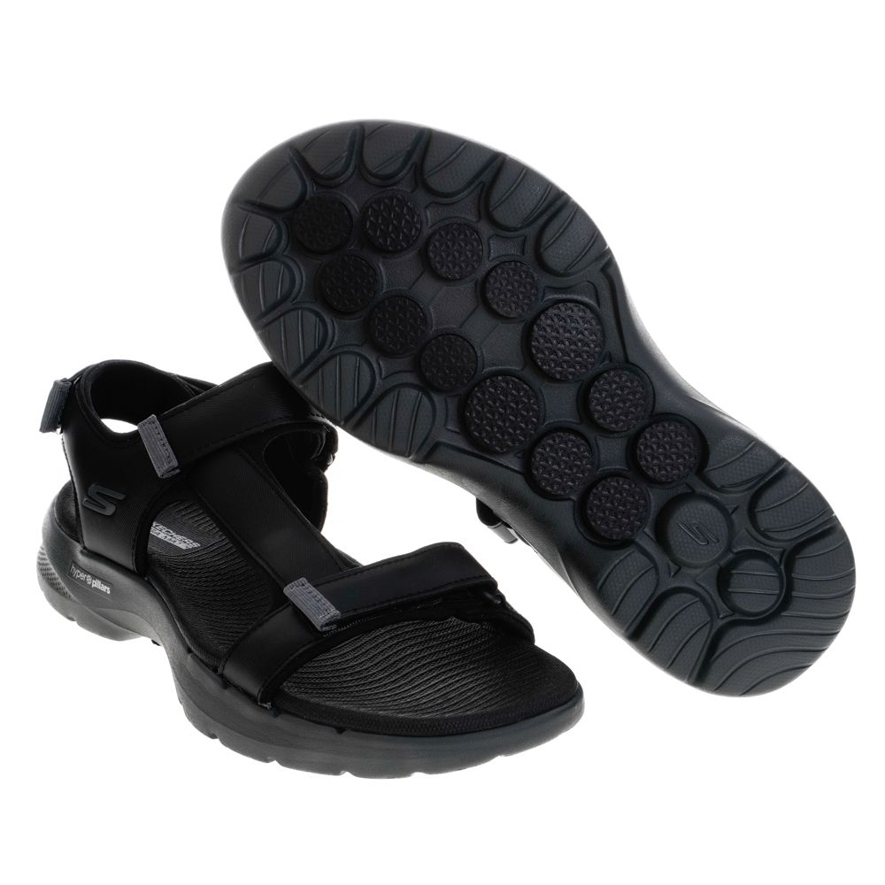 SKECHERS  男鞋 健走系列涼拖鞋 GO WALK 6 SANDAL - 229126BKGY