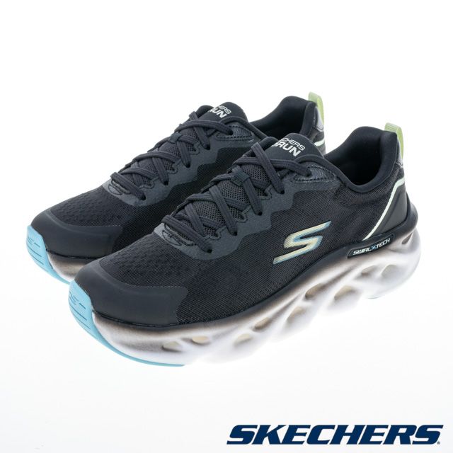 SKECHERS  女慢跑系列 GORUN SWIRL TECH - 128794BKLM