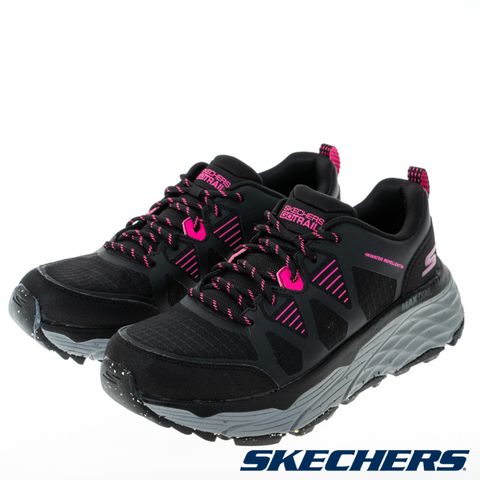 SKECHERS 慢跑鞋 女慢跑系列 GORUN MAX CUSHIONING ELITE TRAIL - 129151BKPK