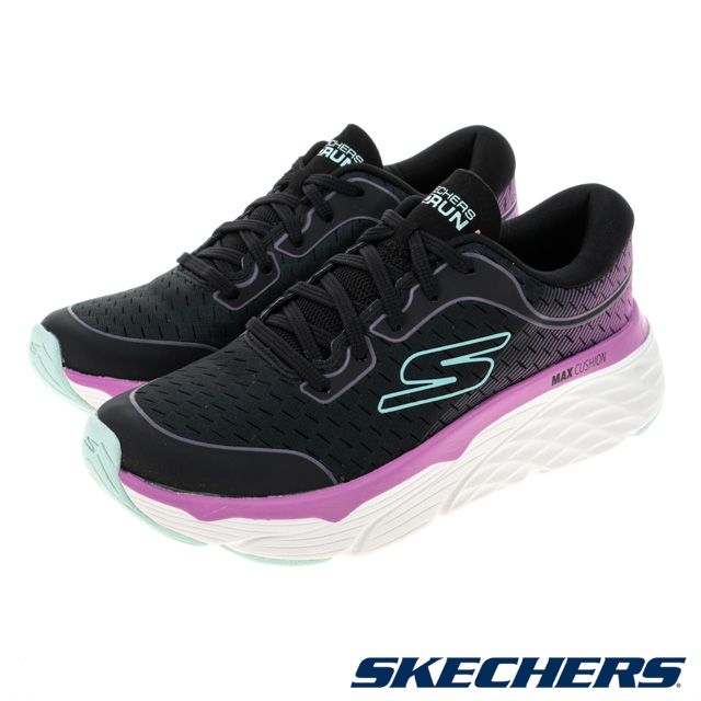 SKECHERS  女慢跑系列 GORUN MAX CUSHIONING ELITE - 128553BKPK