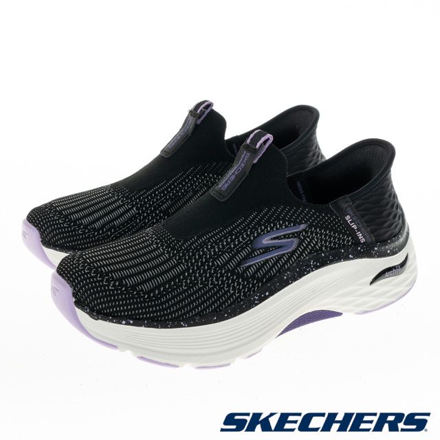 SKECHERS  女鞋 慢跑鞋 慢跑系列 瞬穿舒適科技 GO RUN MAX CUSHIONING ARCH FIT - 128924BKPR