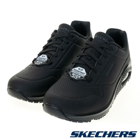 SKECHERS 女工作鞋系列 UNO SR 寬楦款 - 108021WBLK