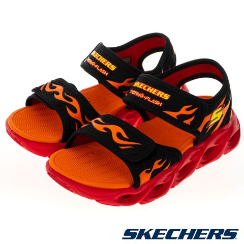 SKECHERS 童鞋 男童系列 涼拖鞋 燈鞋 THERMO-SPLASH - 400102LBKRD