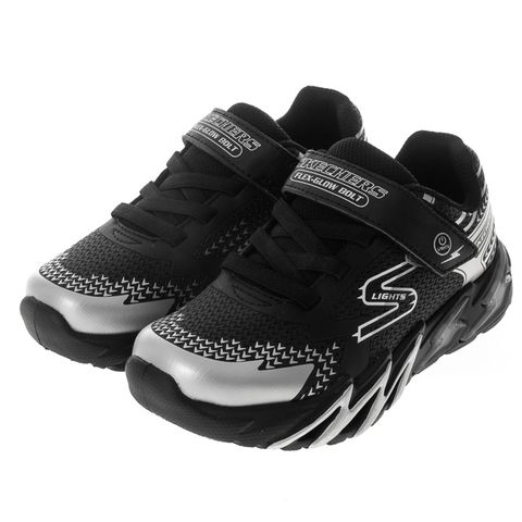 SKECHERS 童鞋 男童系列 燈鞋 FLEX-GLOW BOLT - 400138LBKSL