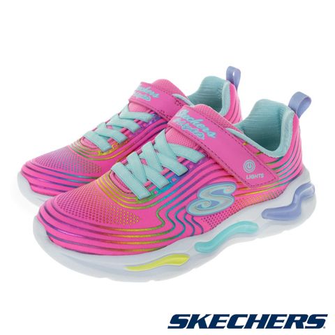 SKECHERS 童鞋 女童系列 燈鞋 WAVY BEAMS - 302338LPKMT