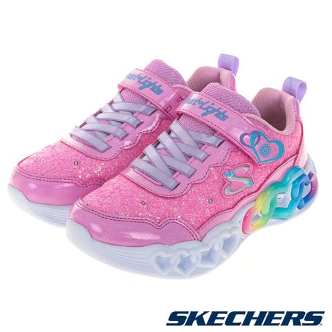 SKECHERS 童鞋 女童系列 燈鞋 INFINITE HEART LIGHTS - 303752LPKLP