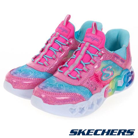 SKECHERS 童鞋 女童系列 燈鞋 瞬穿舒適科技 INFINITE HEART LIGHTS - 303755LPKMT