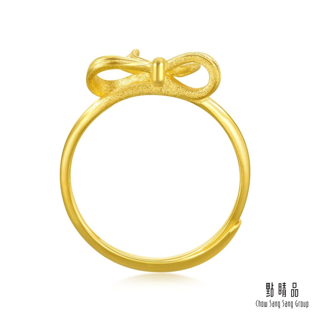 Chow Sang Sang Group 點睛品 網路獨家款 浪漫蝴蝶結 黃金戒指