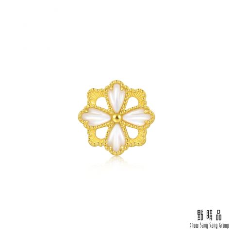 Chow Sang Sang Group 點睛品 足金9999 格桑花 黃金貝母耳環