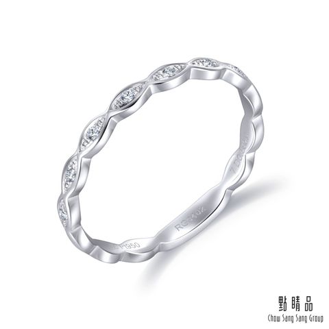 Chow Sang Sang Group 點睛品 Daily Luxe 時尚流線 鉑金鑽石戒指