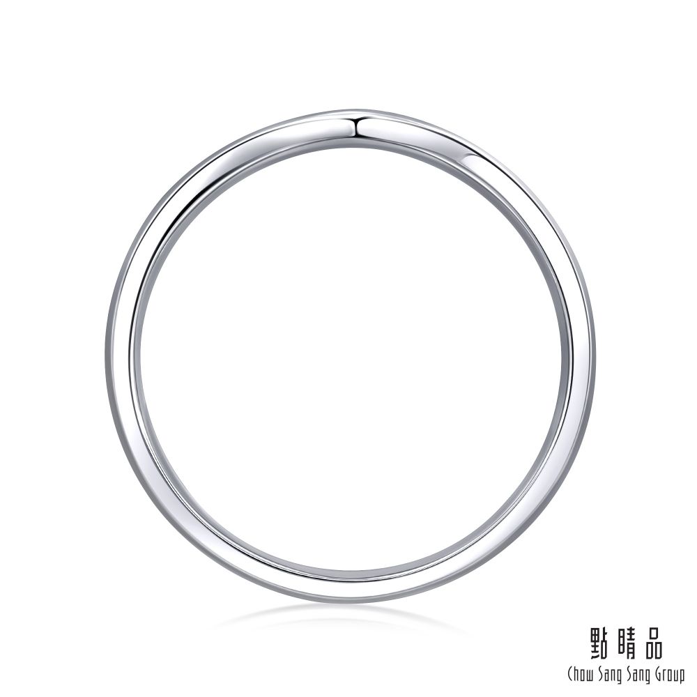 Chow Sang Sang Group 點睛品  Promessa 小皇冠系列 V型簡約 18K金戒指(男戒)