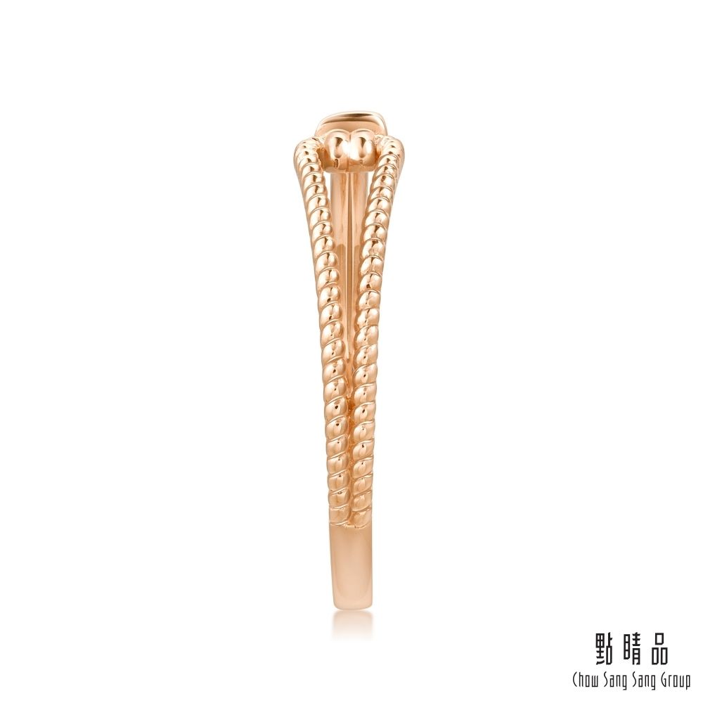 Chow Sang Sang Group 點睛品  簡約繩結 18K玫瑰金戒指