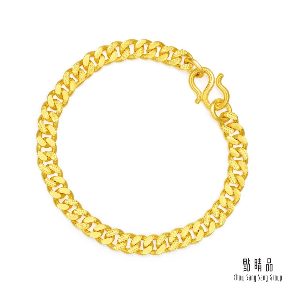 Chow Sang Sang Group 點睛品  簡約波浪水紋黃金手鍊(19公分)_計價黃金