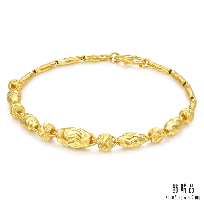 Chow Sang Sang Group 點睛品  時尚素雅黃金手鍊_計價黃金