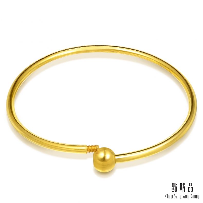  點睛品 金圓棍 黃金手鐲(06) _計價黃金