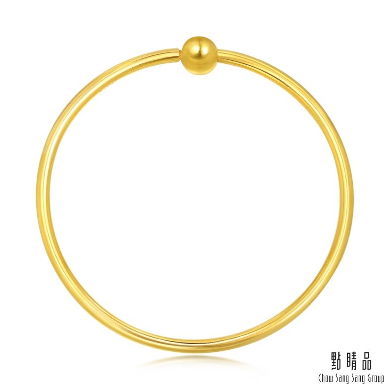  點睛品 金圓棍 黃金手鐲(07) _計價黃金