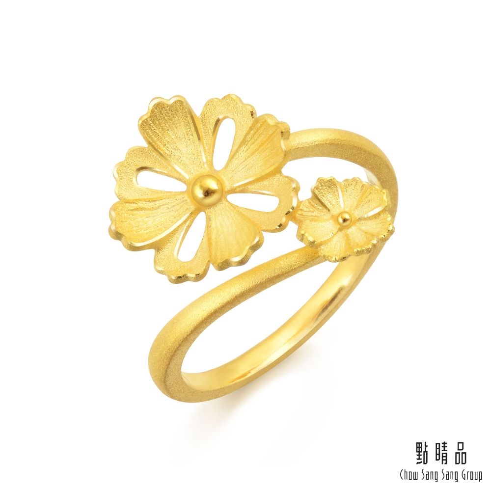 Chow Sang Sang Group 點睛品  文化祝福 格桑花 黃金戒指(港圍13)_計價黃金