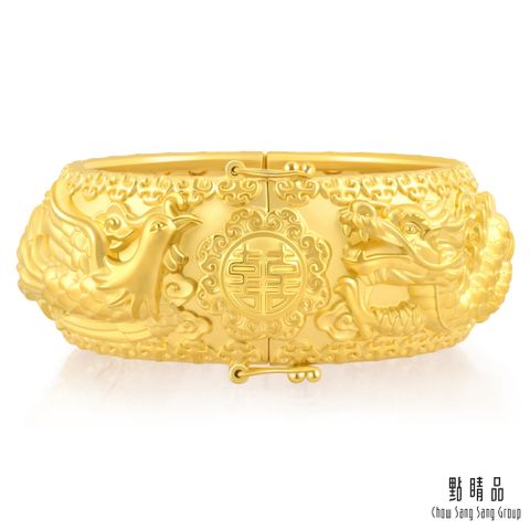 Chow Sang Sang Group 點睛品 龍鳳呈祥 黃金婚嫁手鐲_計價黃金